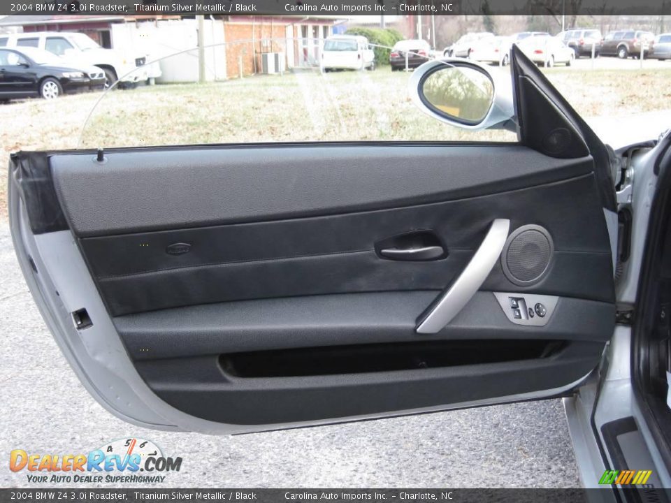 2004 BMW Z4 3.0i Roadster Titanium Silver Metallic / Black Photo #14