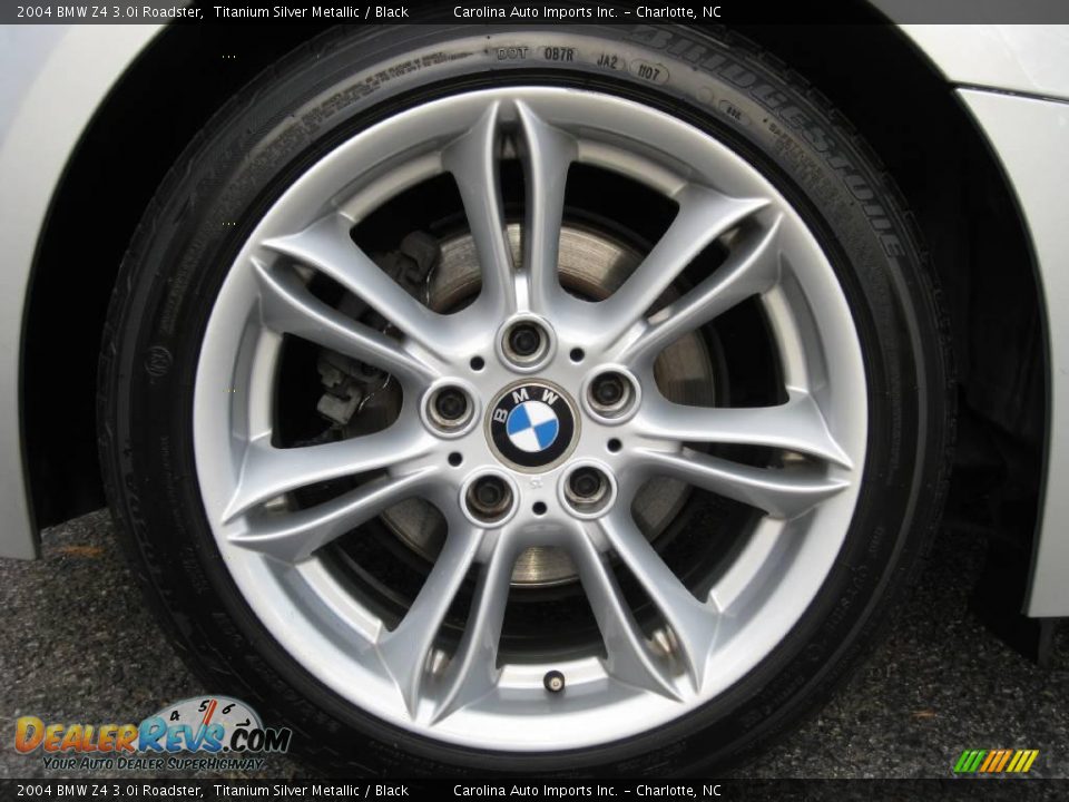 2004 BMW Z4 3.0i Roadster Titanium Silver Metallic / Black Photo #21