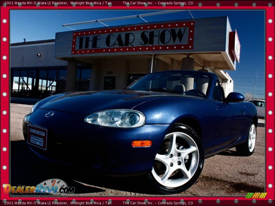 2001 Mazda MX-5 Miata LS Roadster Midnight Blue Mica / Tan Photo #1
