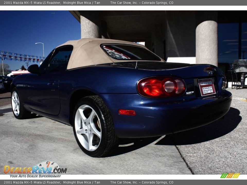 2001 Mazda MX-5 Miata LS Roadster Midnight Blue Mica / Tan Photo #5
