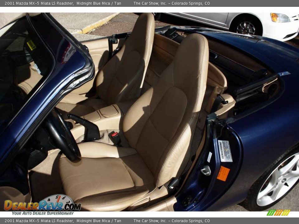 2001 Mazda MX-5 Miata LS Roadster Midnight Blue Mica / Tan Photo #6