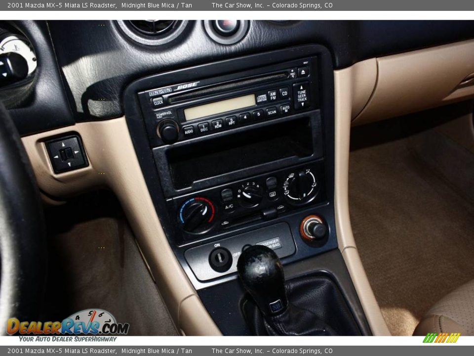 2001 Mazda MX-5 Miata LS Roadster Midnight Blue Mica / Tan Photo #10