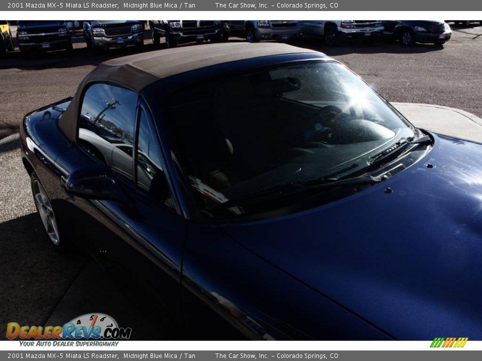 2001 Mazda MX-5 Miata LS Roadster Midnight Blue Mica / Tan Photo #18