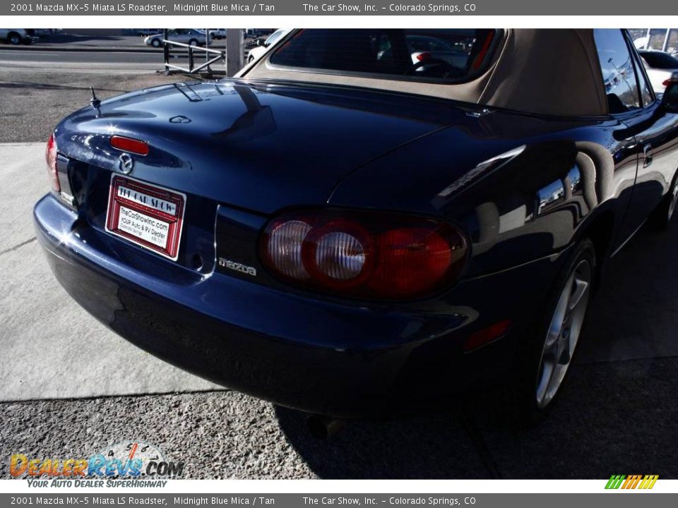 2001 Mazda MX-5 Miata LS Roadster Midnight Blue Mica / Tan Photo #19
