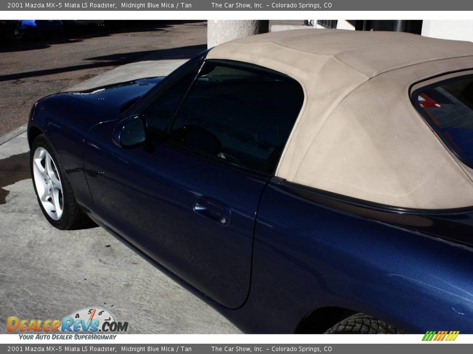 2001 Mazda MX-5 Miata LS Roadster Midnight Blue Mica / Tan Photo #21