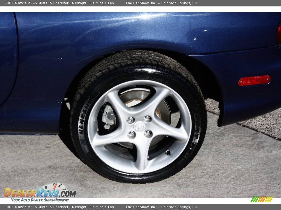 2001 Mazda MX-5 Miata LS Roadster Midnight Blue Mica / Tan Photo #23