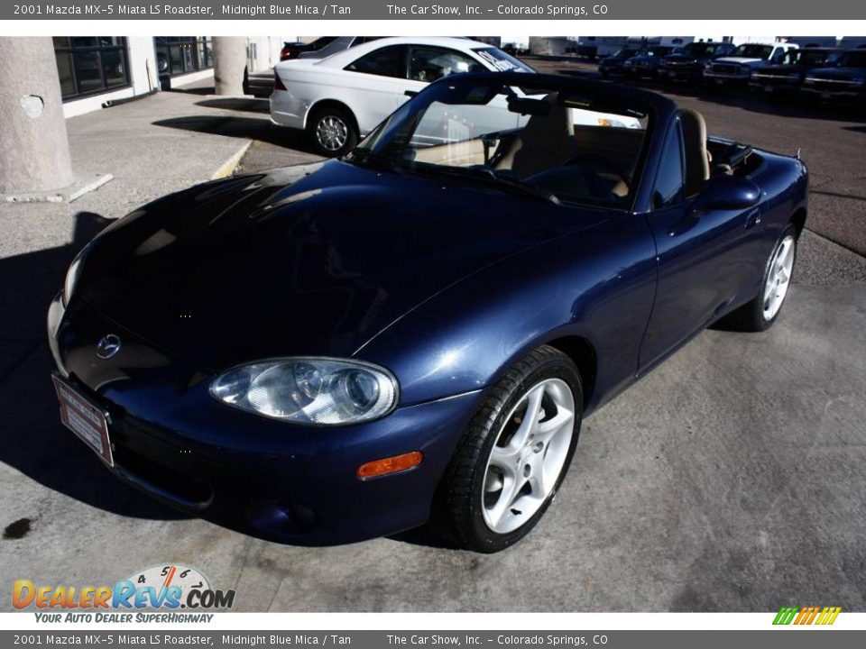 2001 Mazda MX-5 Miata LS Roadster Midnight Blue Mica / Tan Photo #24