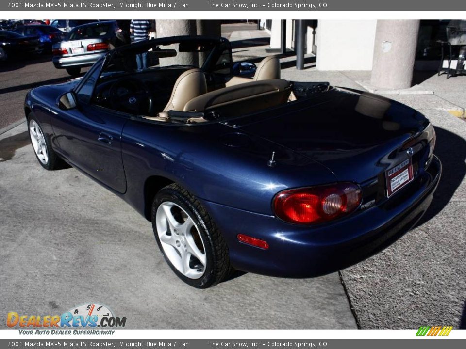 2001 Mazda MX-5 Miata LS Roadster Midnight Blue Mica / Tan Photo #27
