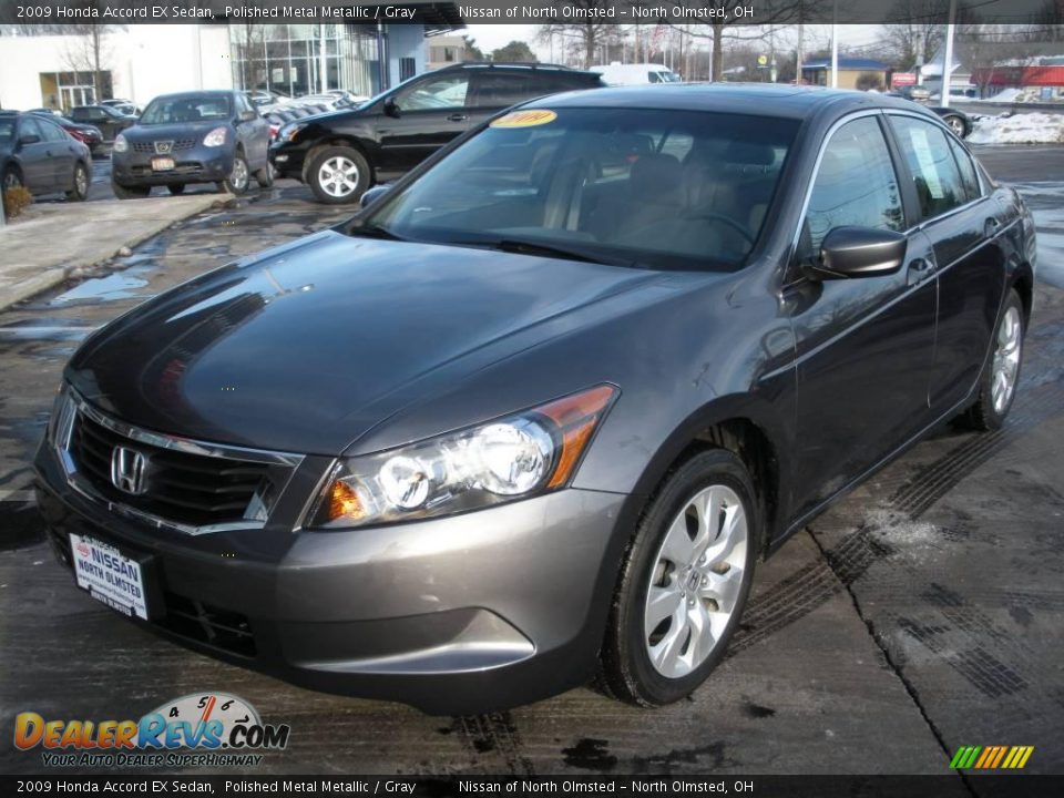 2009 Honda Accord EX Sedan Polished Metal Metallic / Gray Photo #1