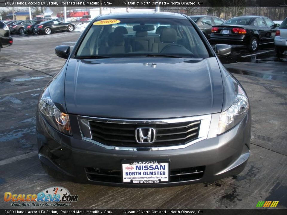 2009 Honda Accord EX Sedan Polished Metal Metallic / Gray Photo #2