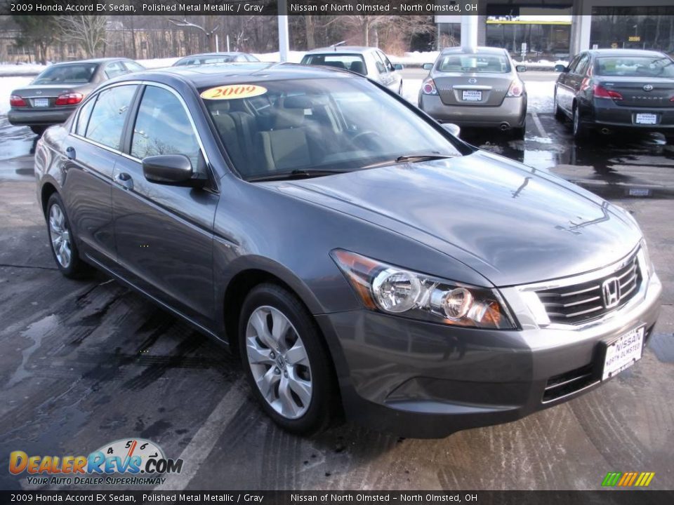 2009 Honda Accord EX Sedan Polished Metal Metallic / Gray Photo #3