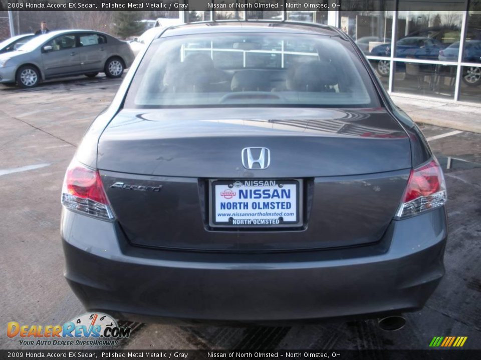 2009 Honda Accord EX Sedan Polished Metal Metallic / Gray Photo #6