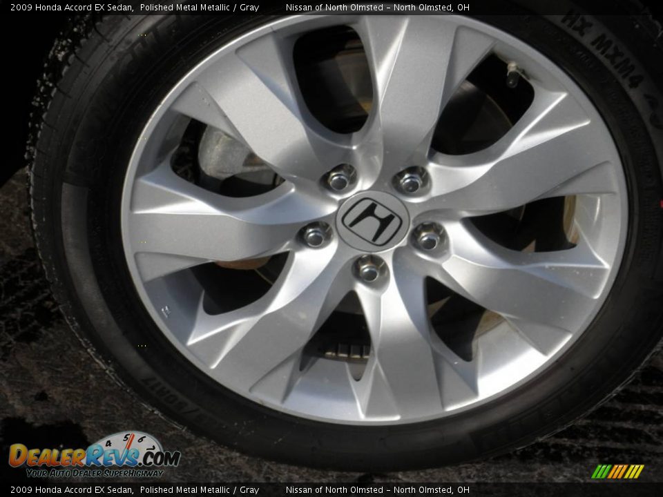 2009 Honda Accord EX Sedan Polished Metal Metallic / Gray Photo #9