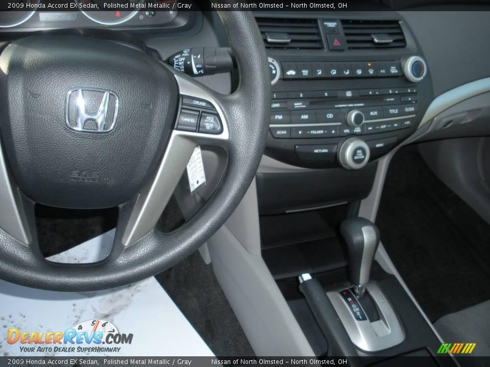 2009 Honda Accord EX Sedan Polished Metal Metallic / Gray Photo #14