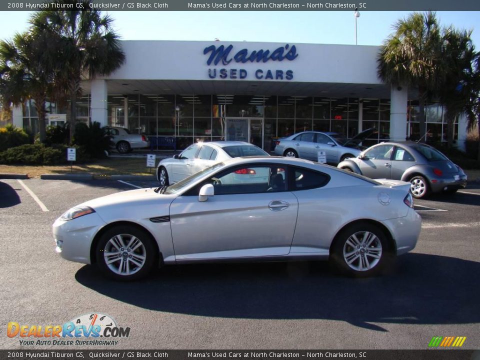 2008 Hyundai Tiburon GS Quicksilver / GS Black Cloth Photo #1