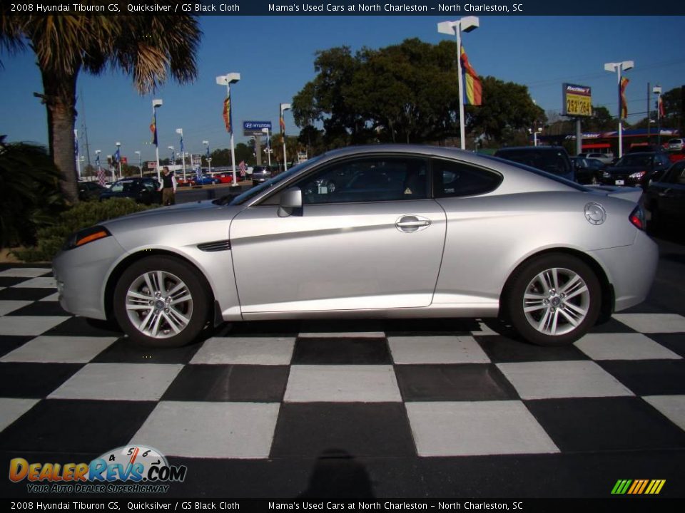 2008 Hyundai Tiburon GS Quicksilver / GS Black Cloth Photo #2
