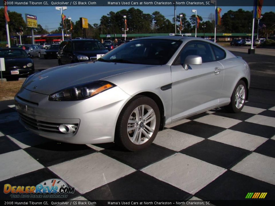 2008 Hyundai Tiburon GS Quicksilver / GS Black Cloth Photo #3