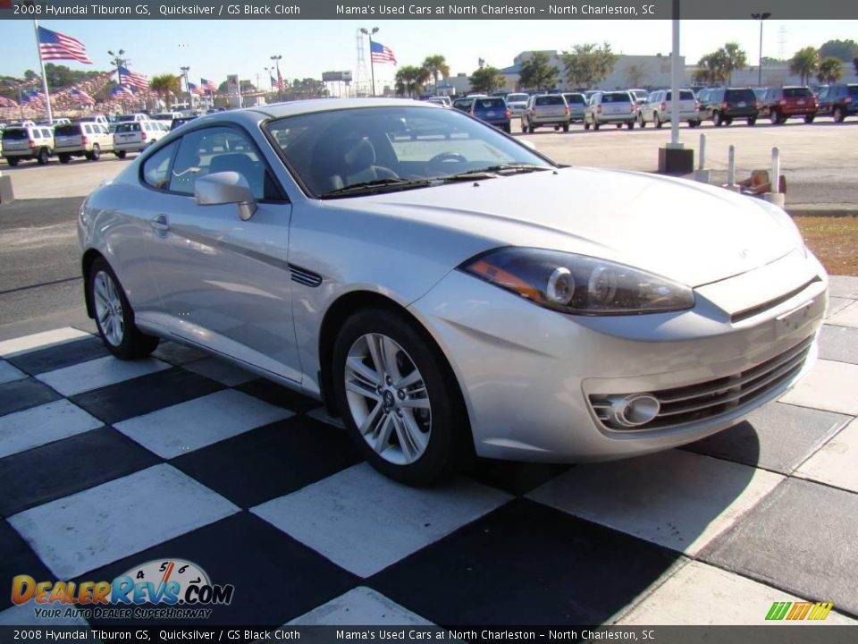 2008 Hyundai Tiburon GS Quicksilver / GS Black Cloth Photo #5