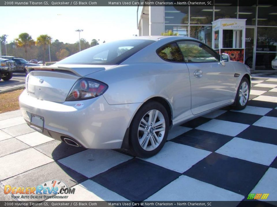2008 Hyundai Tiburon GS Quicksilver / GS Black Cloth Photo #7