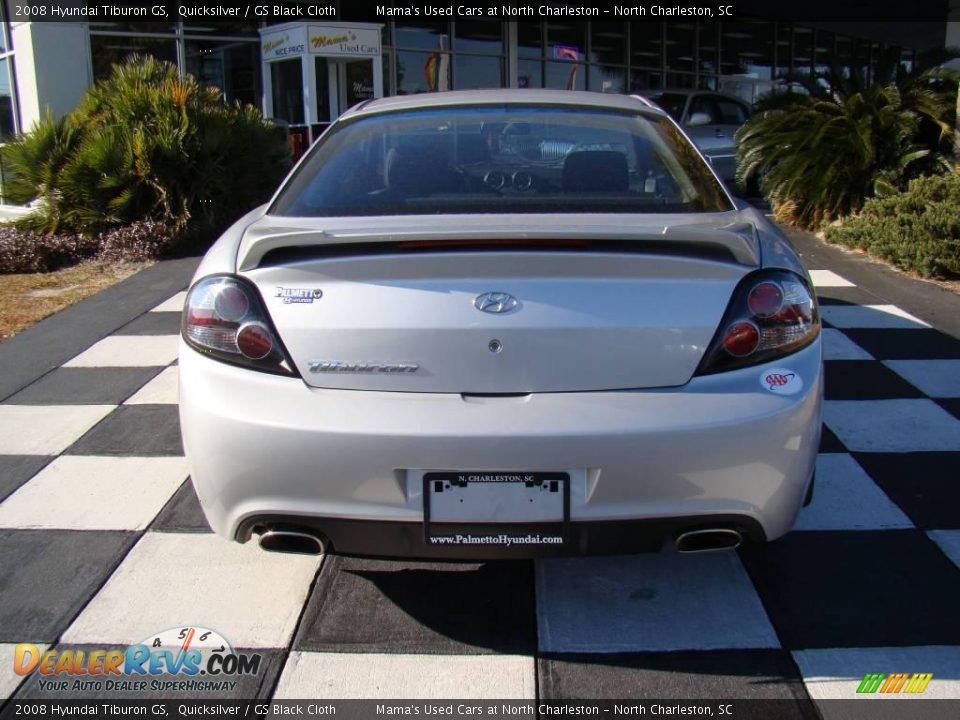 2008 Hyundai Tiburon GS Quicksilver / GS Black Cloth Photo #8
