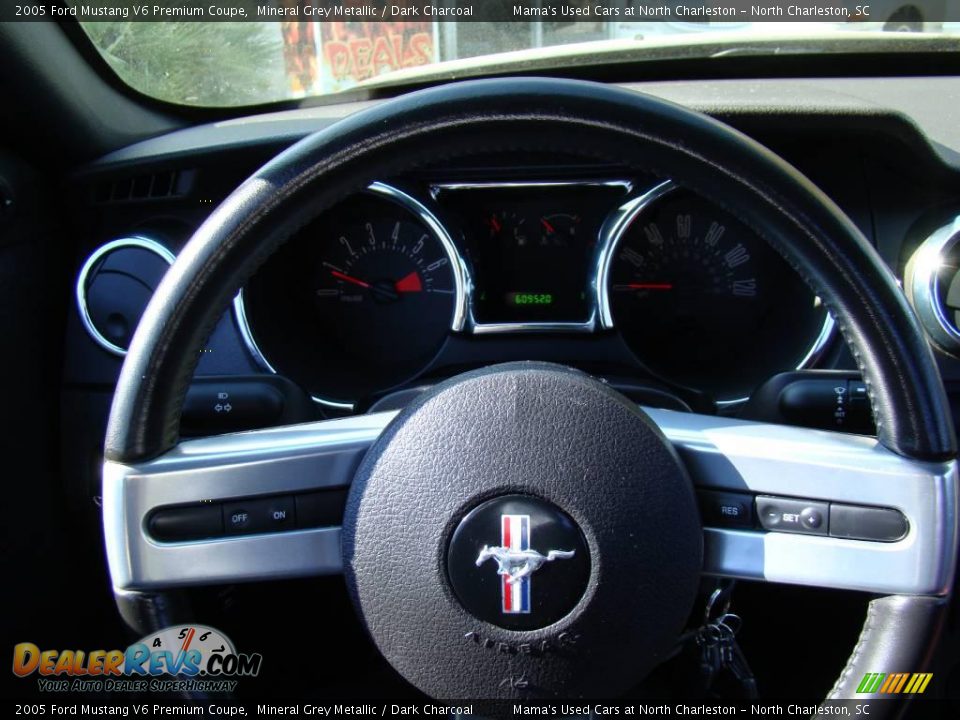 2005 Ford Mustang V6 Premium Coupe Mineral Grey Metallic / Dark Charcoal Photo #22