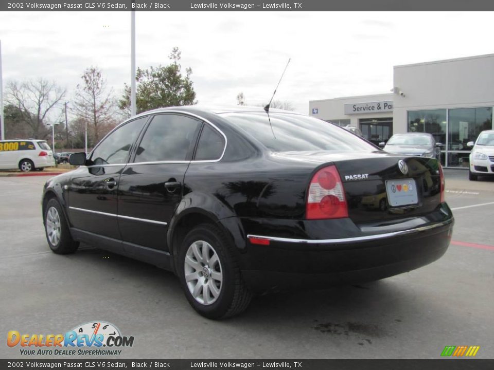 2002 Volkswagen Passat GLS V6 Sedan Black / Black Photo #3