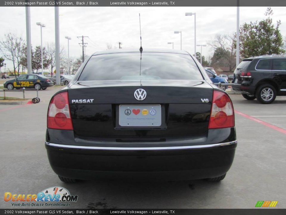 2002 Volkswagen Passat GLS V6 Sedan Black / Black Photo #4