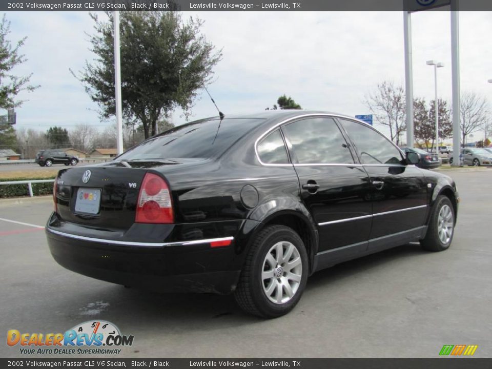 2002 Volkswagen Passat GLS V6 Sedan Black / Black Photo #5
