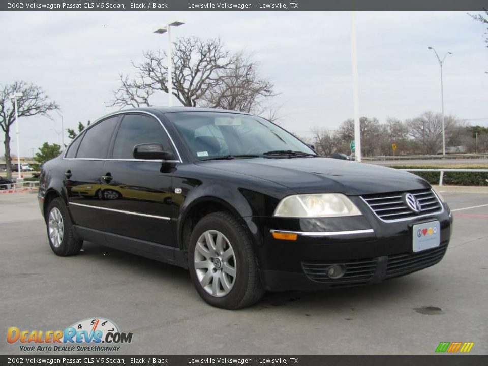 2002 Volkswagen Passat GLS V6 Sedan Black / Black Photo #7