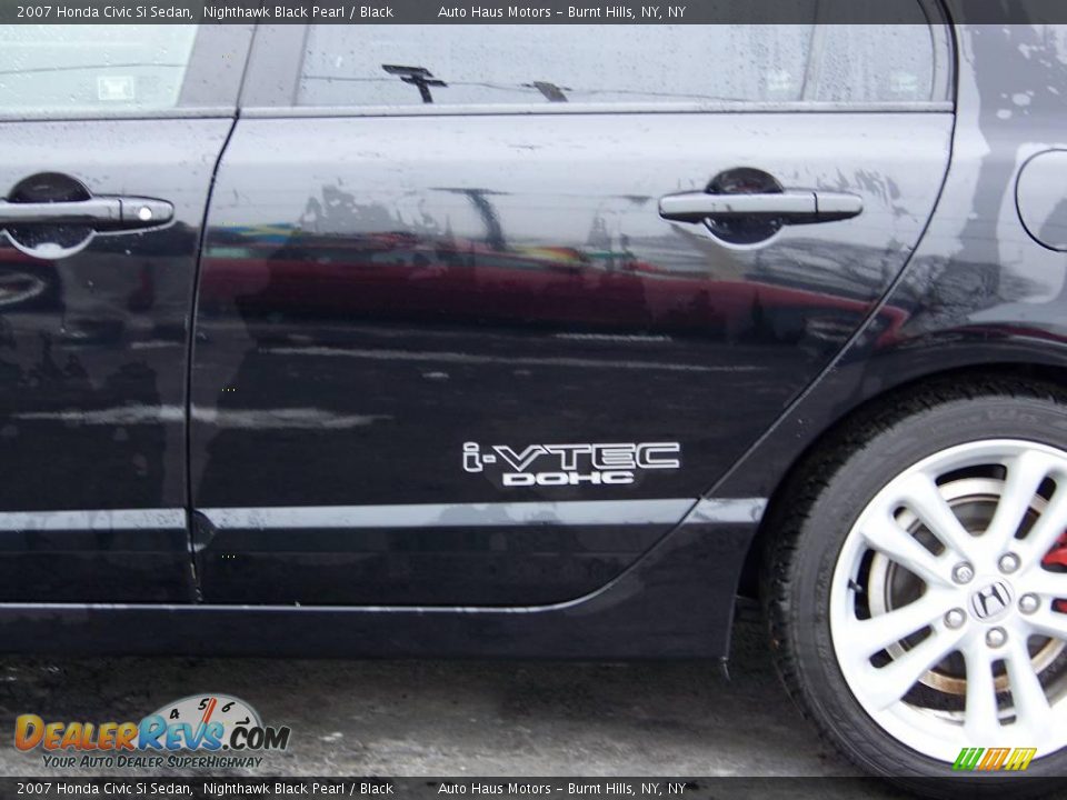 2007 Honda Civic Si Sedan Nighthawk Black Pearl / Black Photo #9