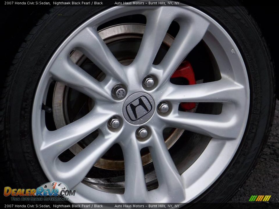 2007 Honda Civic Si Sedan Nighthawk Black Pearl / Black Photo #10