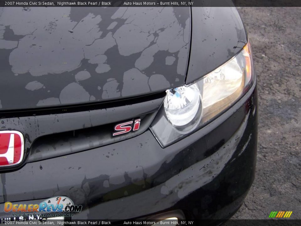 2007 Honda Civic Si Sedan Nighthawk Black Pearl / Black Photo #12