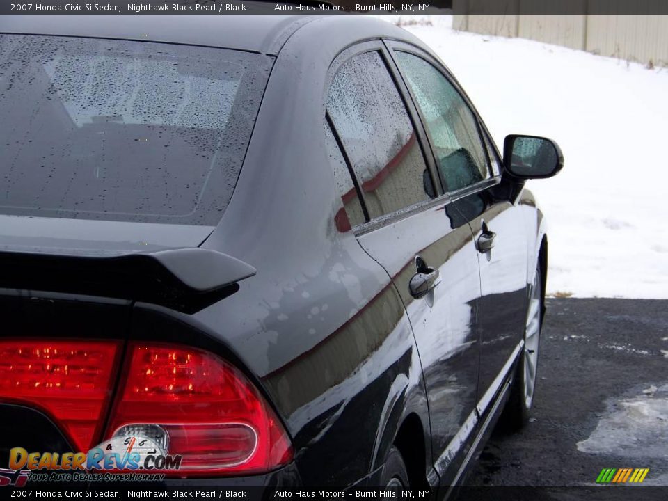 2007 Honda Civic Si Sedan Nighthawk Black Pearl / Black Photo #15