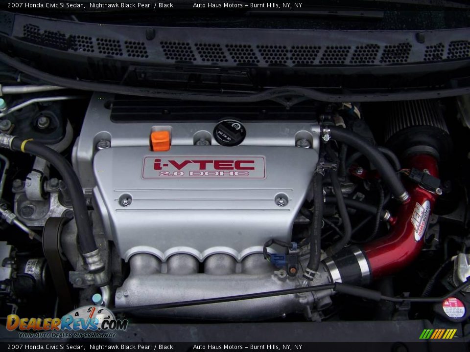2007 Honda Civic Si Sedan Nighthawk Black Pearl / Black Photo #17