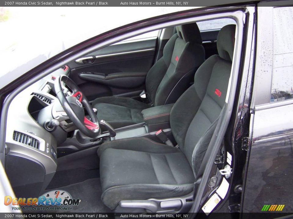 2007 Honda Civic Si Sedan Nighthawk Black Pearl / Black Photo #22