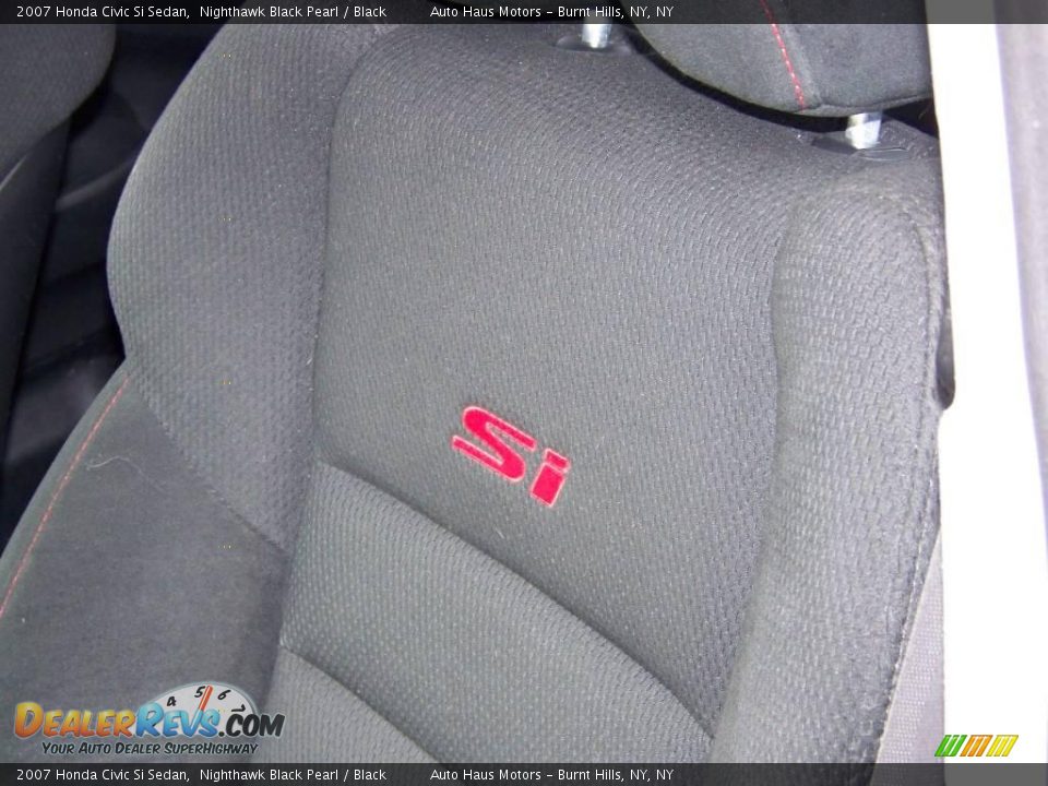 2007 Honda Civic Si Sedan Nighthawk Black Pearl / Black Photo #24