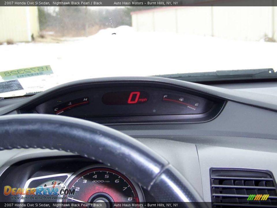 2007 Honda Civic Si Sedan Nighthawk Black Pearl / Black Photo #25