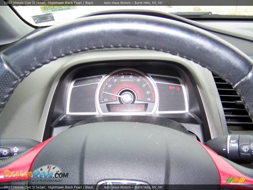 2007 Honda Civic Si Sedan Nighthawk Black Pearl / Black Photo #26