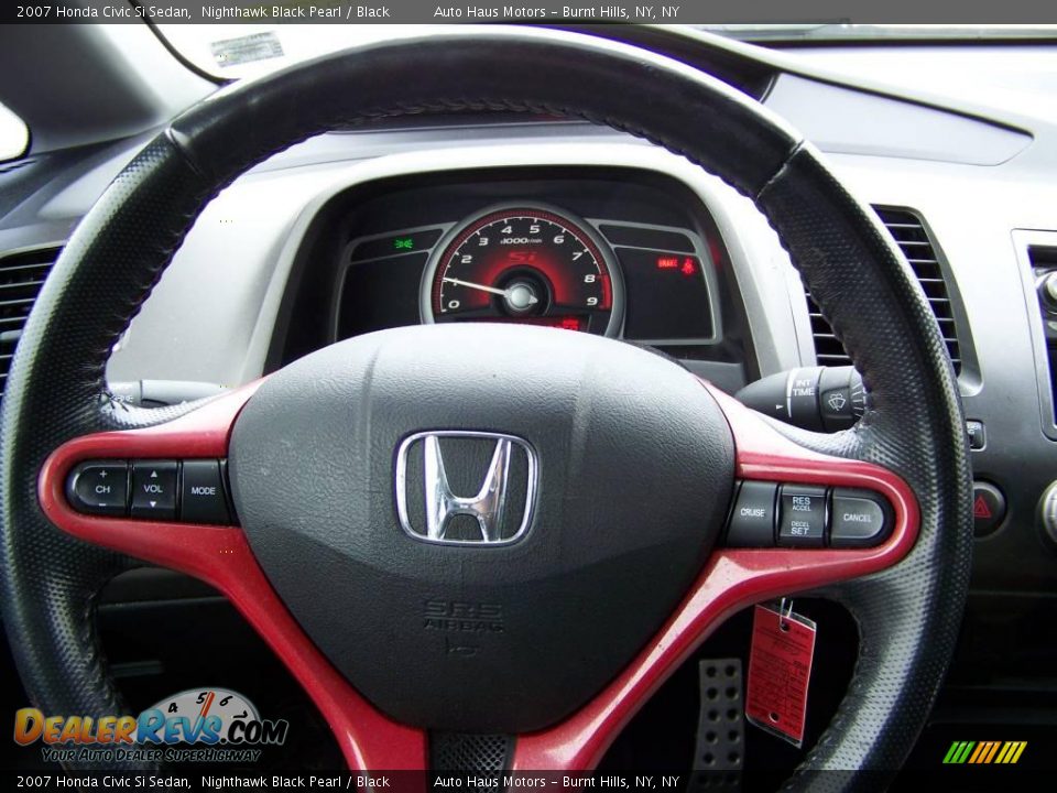 2007 Honda Civic Si Sedan Nighthawk Black Pearl / Black Photo #27