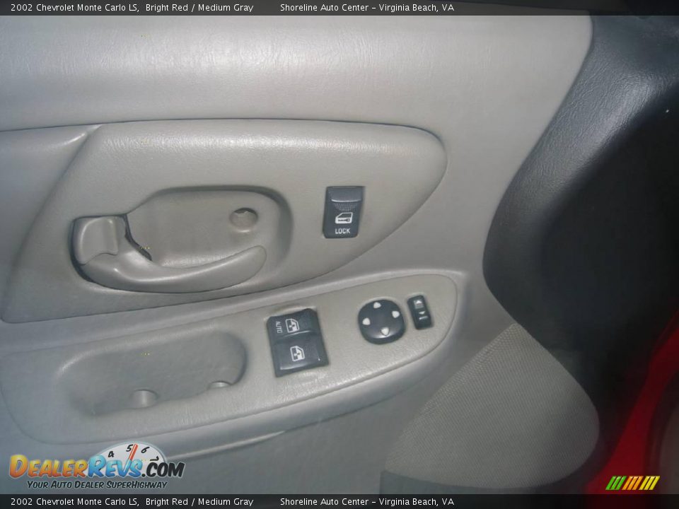 2002 Chevrolet Monte Carlo LS Bright Red / Medium Gray Photo #15