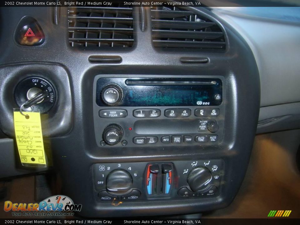 2002 Chevrolet Monte Carlo LS Bright Red / Medium Gray Photo #16