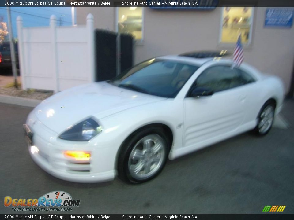 2000 Mitsubishi Eclipse GT Coupe Northstar White / Beige Photo #2
