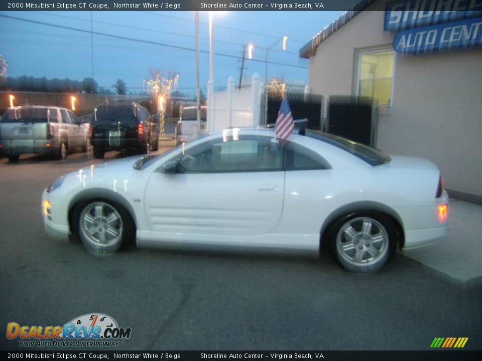 2000 Mitsubishi Eclipse GT Coupe Northstar White / Beige Photo #7