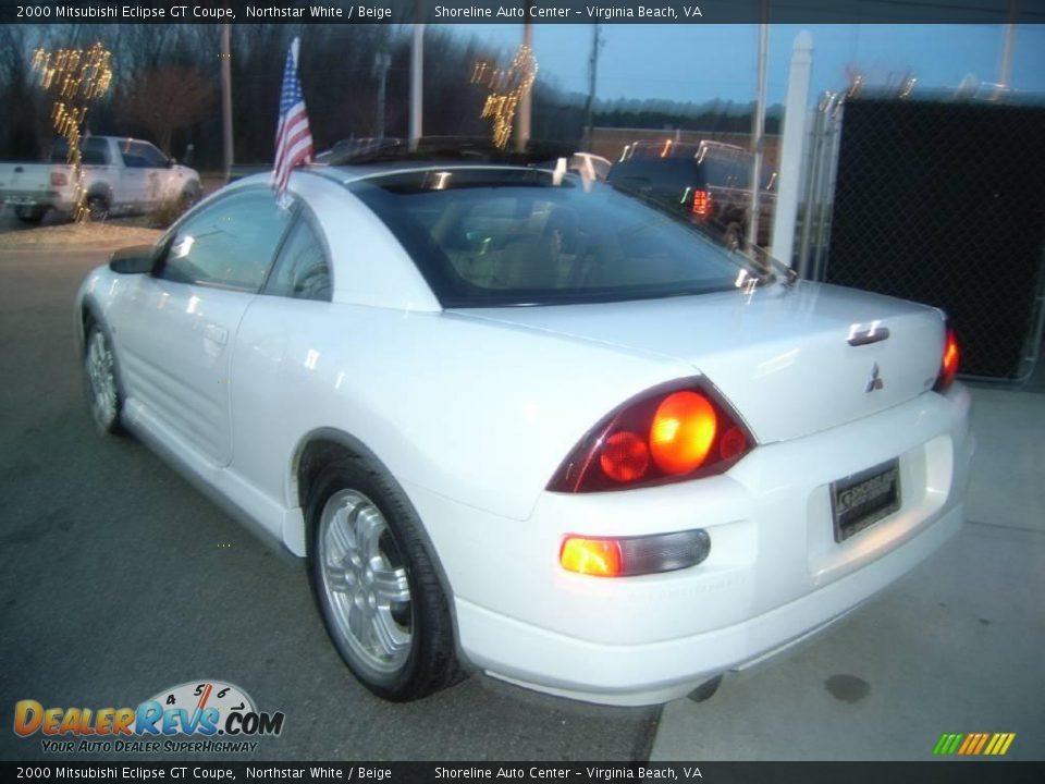 2000 Mitsubishi Eclipse GT Coupe Northstar White / Beige Photo #8