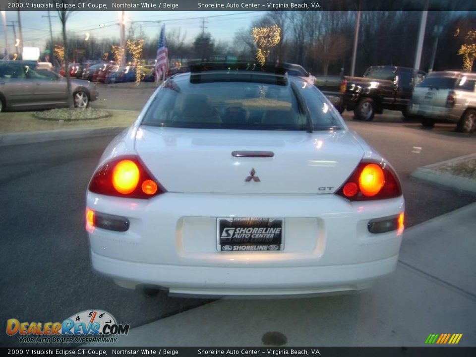 2000 Mitsubishi Eclipse GT Coupe Northstar White / Beige Photo #9