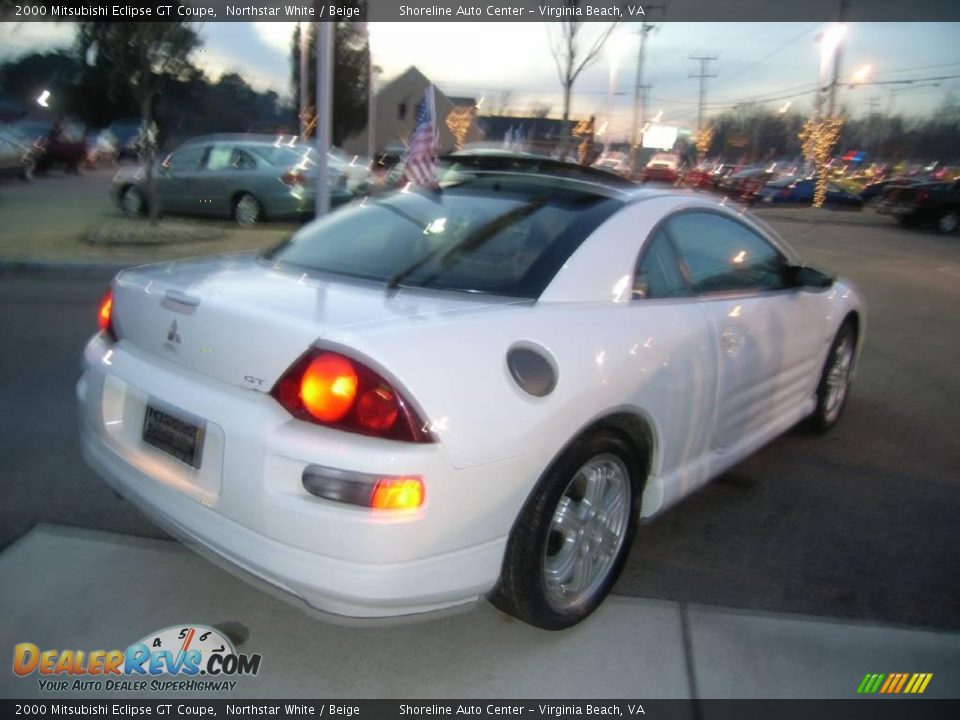 2000 Mitsubishi Eclipse GT Coupe Northstar White / Beige Photo #10