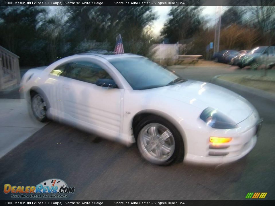 2000 Mitsubishi Eclipse GT Coupe Northstar White / Beige Photo #12