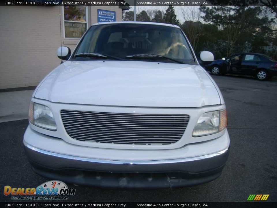 2003 Ford F150 XLT SuperCrew Oxford White / Medium Graphite Grey Photo #1