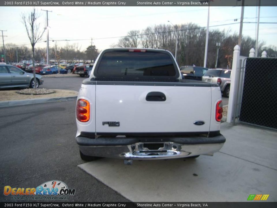 2003 Ford F150 XLT SuperCrew Oxford White / Medium Graphite Grey Photo #5