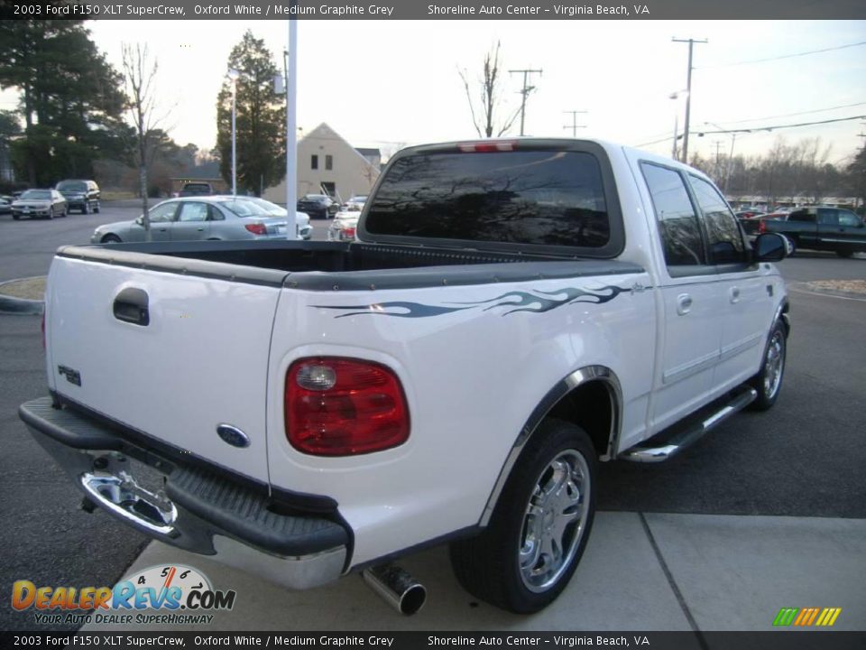 2003 Ford F150 XLT SuperCrew Oxford White / Medium Graphite Grey Photo #7